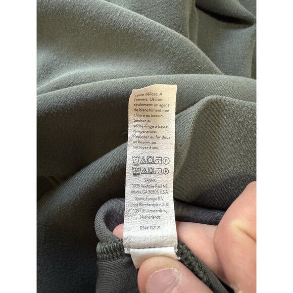 Spanx AirEssential Pullover Women Size XS Green Half Zip Sweatshirt Comfy Preppy - Picture 10 of 12